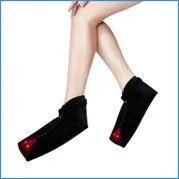 Red light physiotherapy shoes simple slippers in black colour for home use