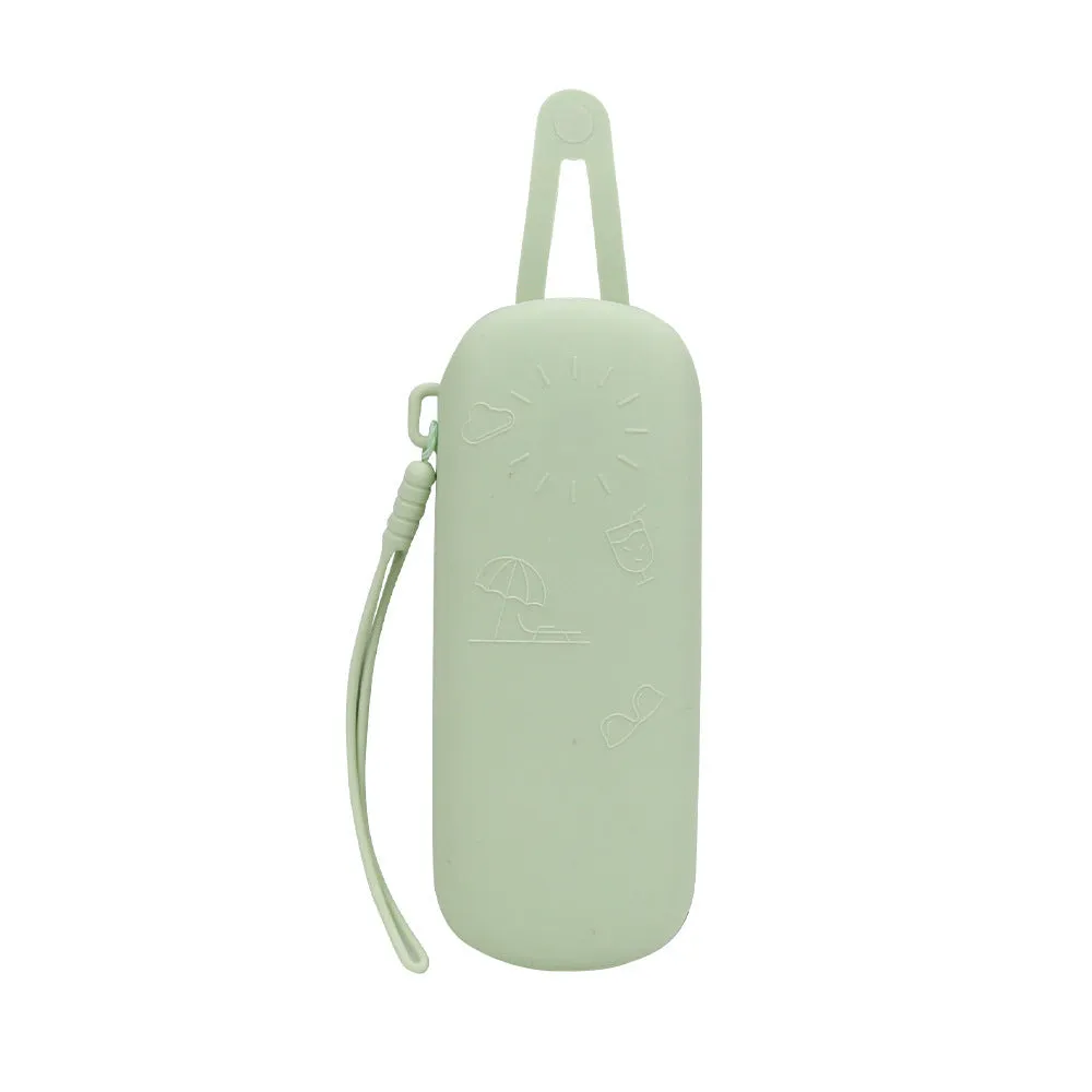 Silicone glasses storage bag in pink colour as a protective case for eyeglasses