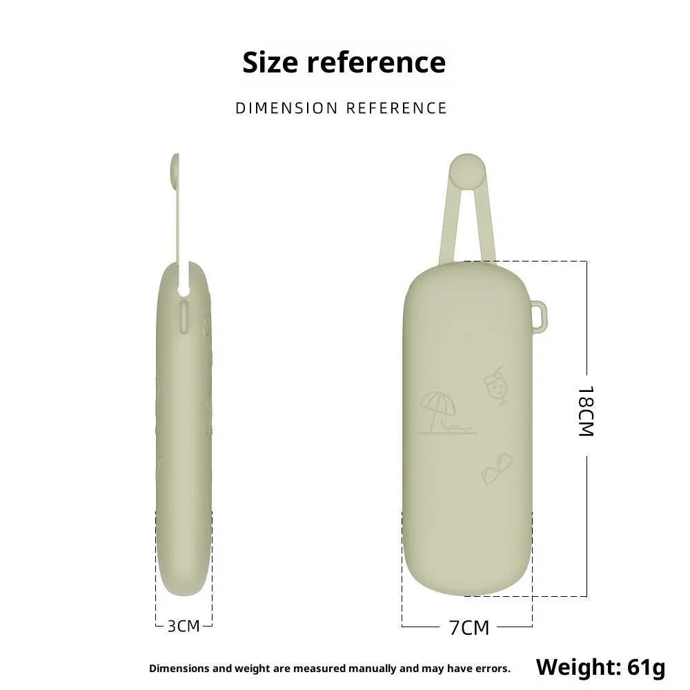 Silicone glasses storage bag in pink colour as a protective case for eyeglasses