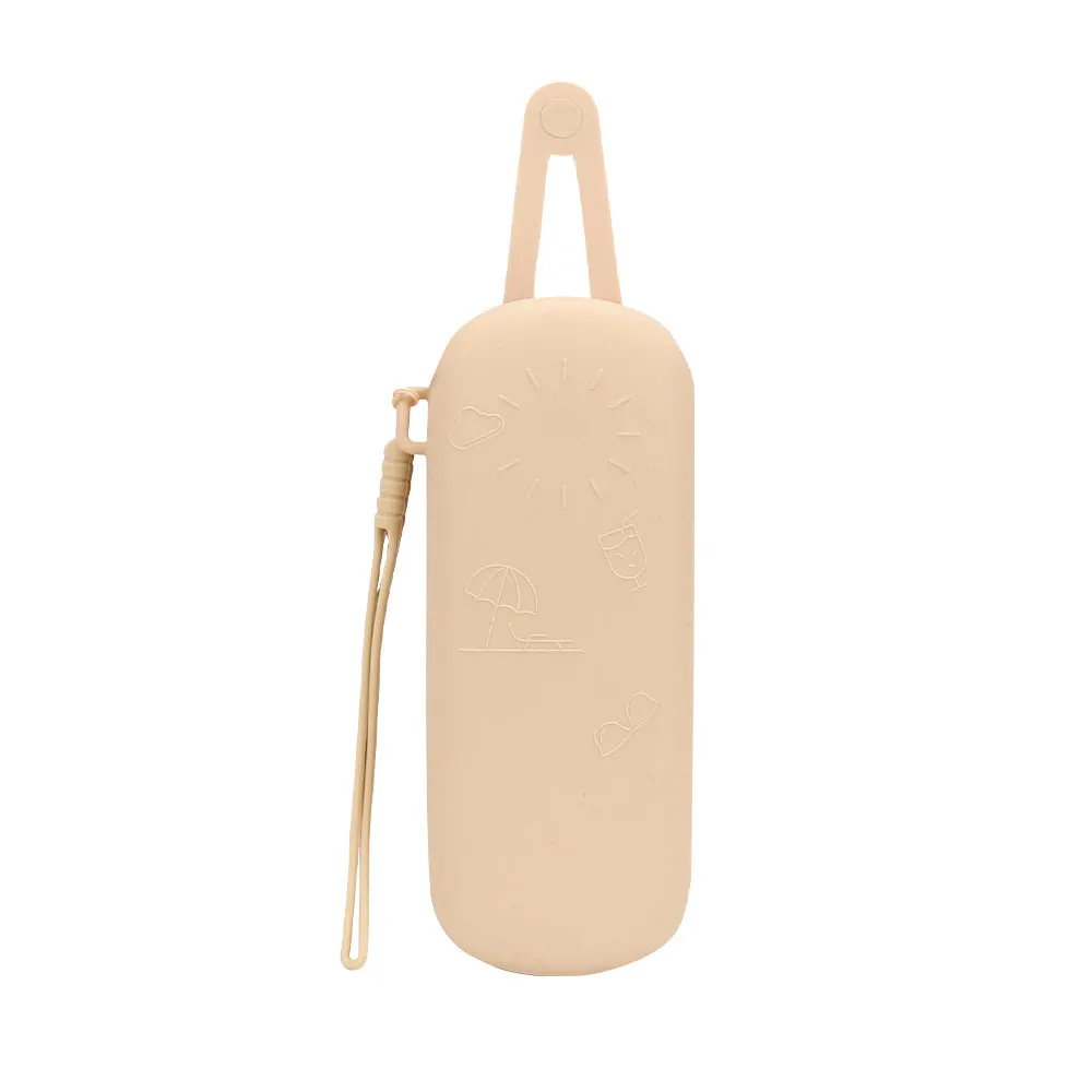 Silicone glasses storage bag in pink colour as a protective case for eyeglasses