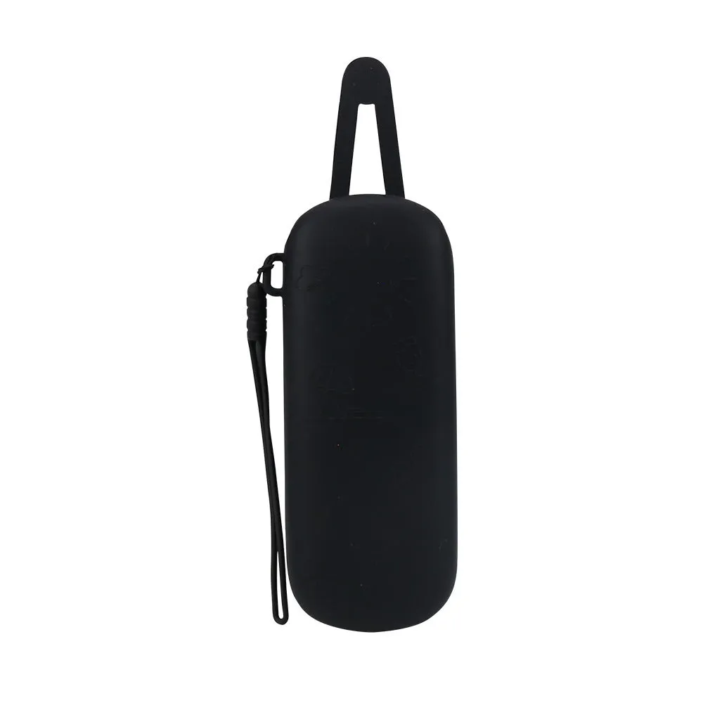 Silicone glasses storage bag in pink colour as a protective case for eyeglasses