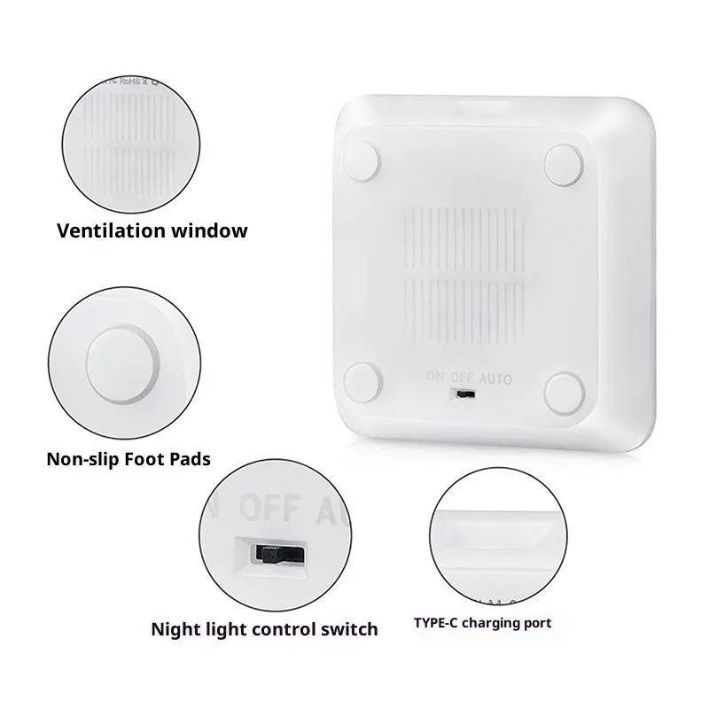 15W wireless phone charger touch controllable bedside lamp black edge white surface silicone