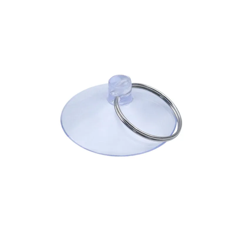 PVC suction disc with hook on glass surface, diameter 2-6cm, modern simple design, key ring variant included