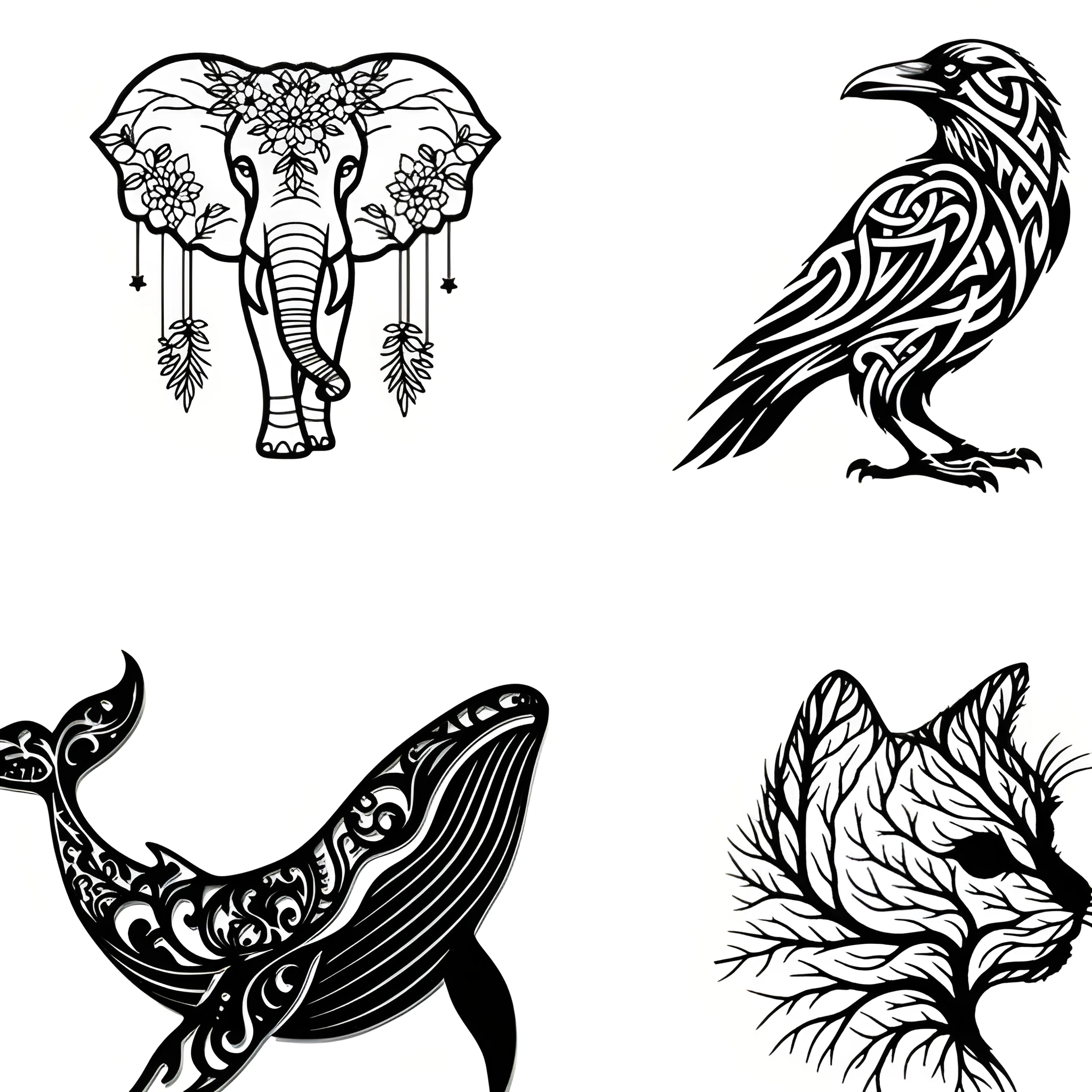 Black iron silhouette animal decoration – metal craft for garden or home (eagle shape shown)