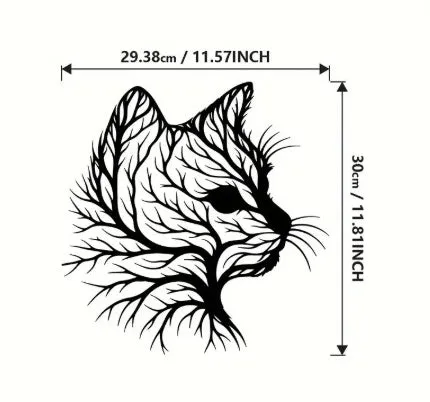 Black iron silhouette animal decoration – metal craft for garden or home (eagle shape shown)