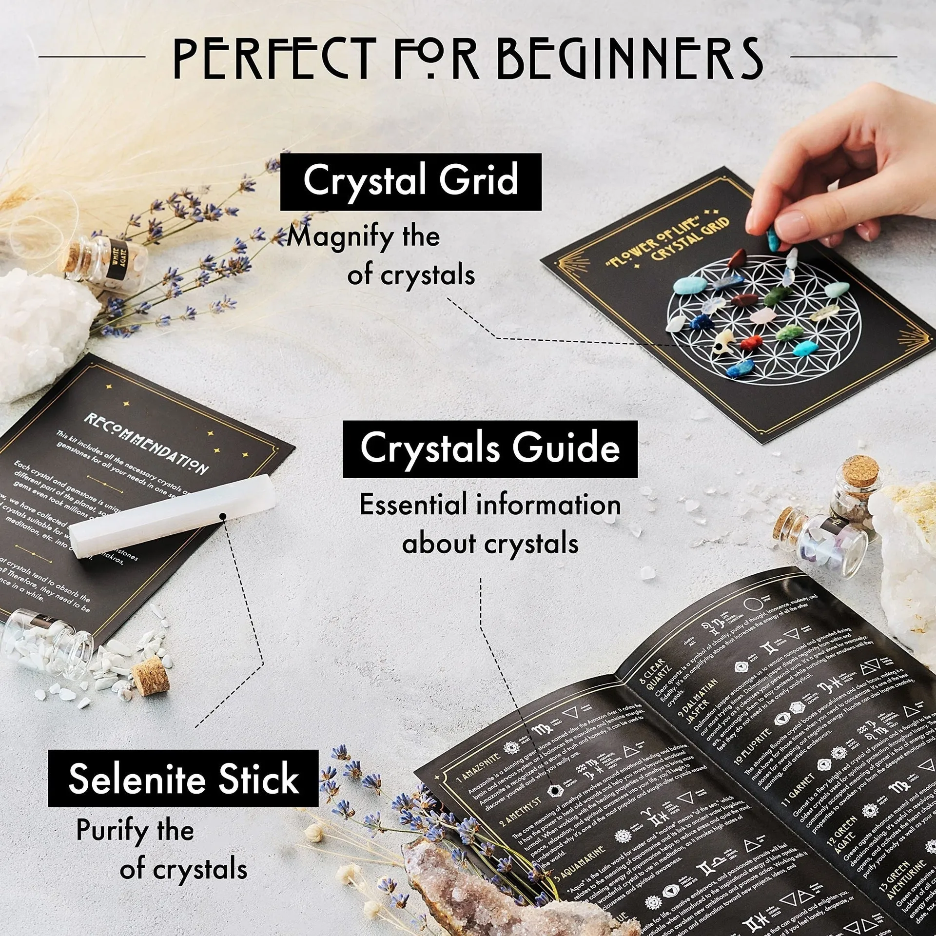 Small gravel bottle with colourful white crystal stones in a drift bottle gift box, American style