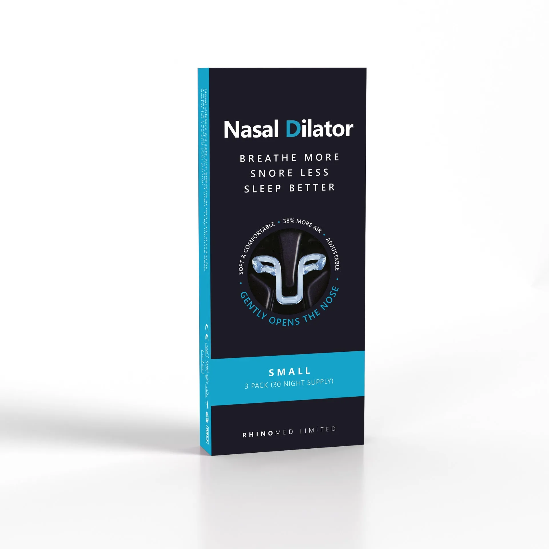 PVC nasal congestion reliever snoring stopper in four colours blue green purple red