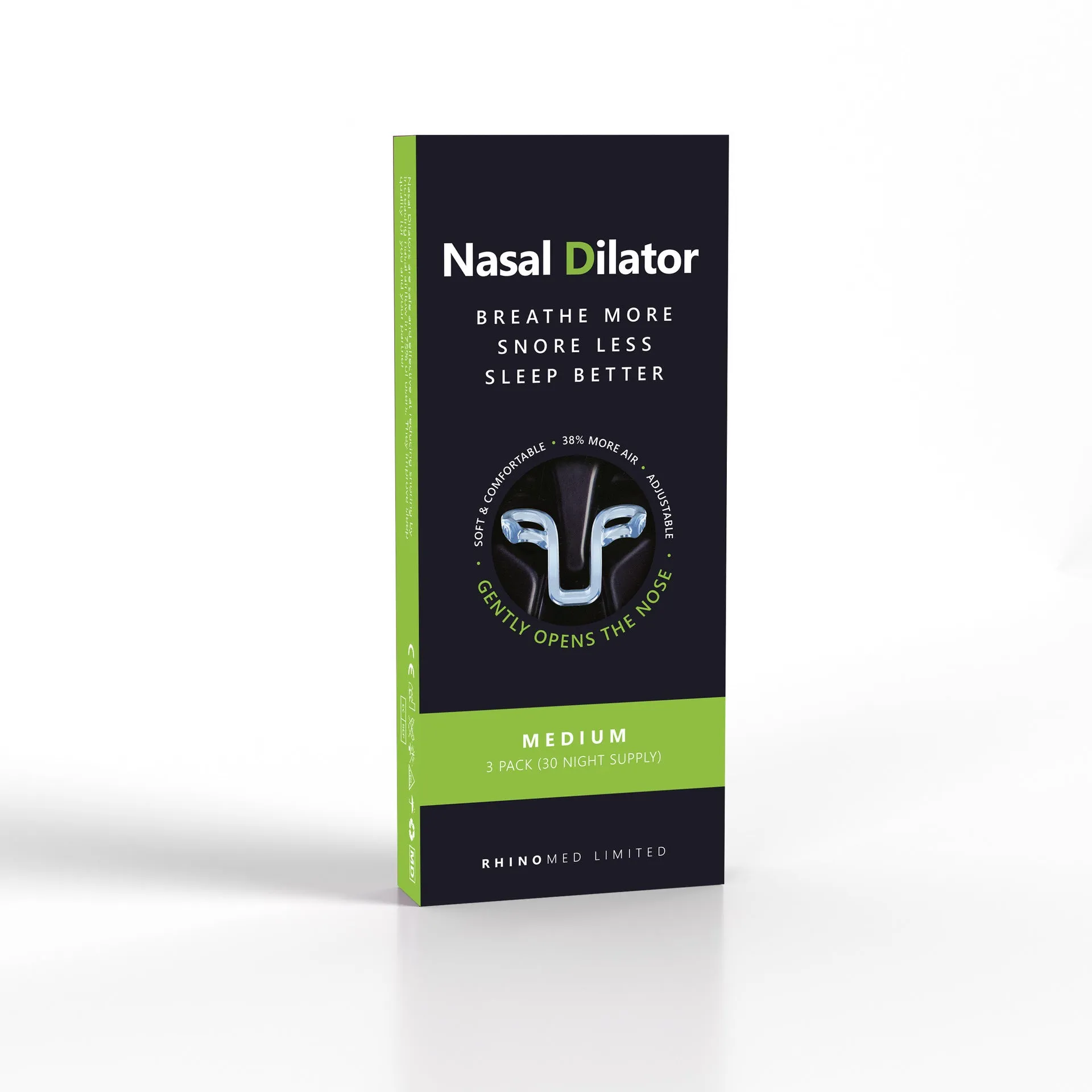 PVC nasal congestion reliever snoring stopper in four colours blue green purple red