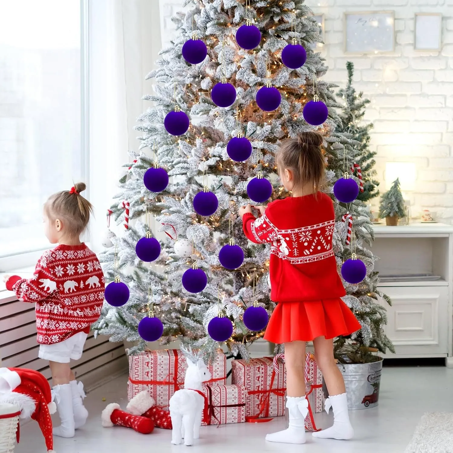 Plucked silk ball Christmas decoration plastic bauble 2cm 3cm 4cm 5cm 6cm set