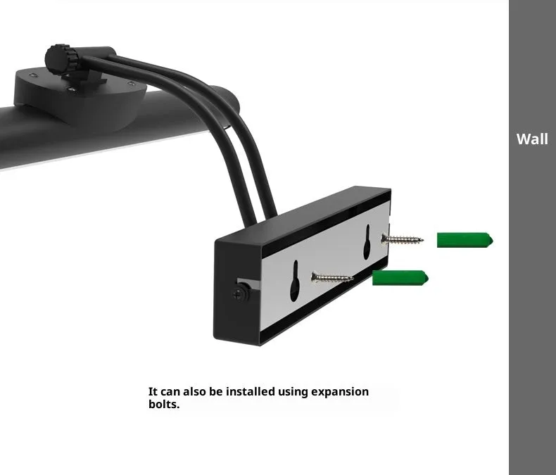 Modern minimalist LED dressing light with remote control and tricolor lighting options for living room use