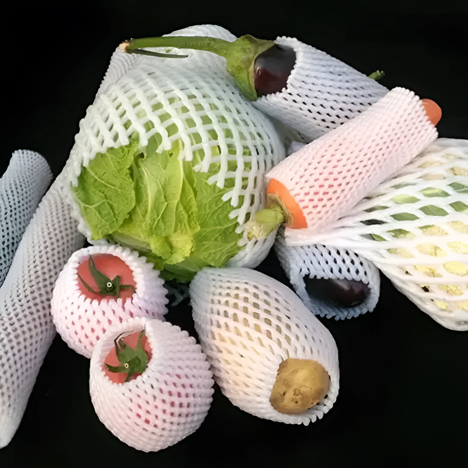 White foam net protective case with shockproof properties and eight dimension options