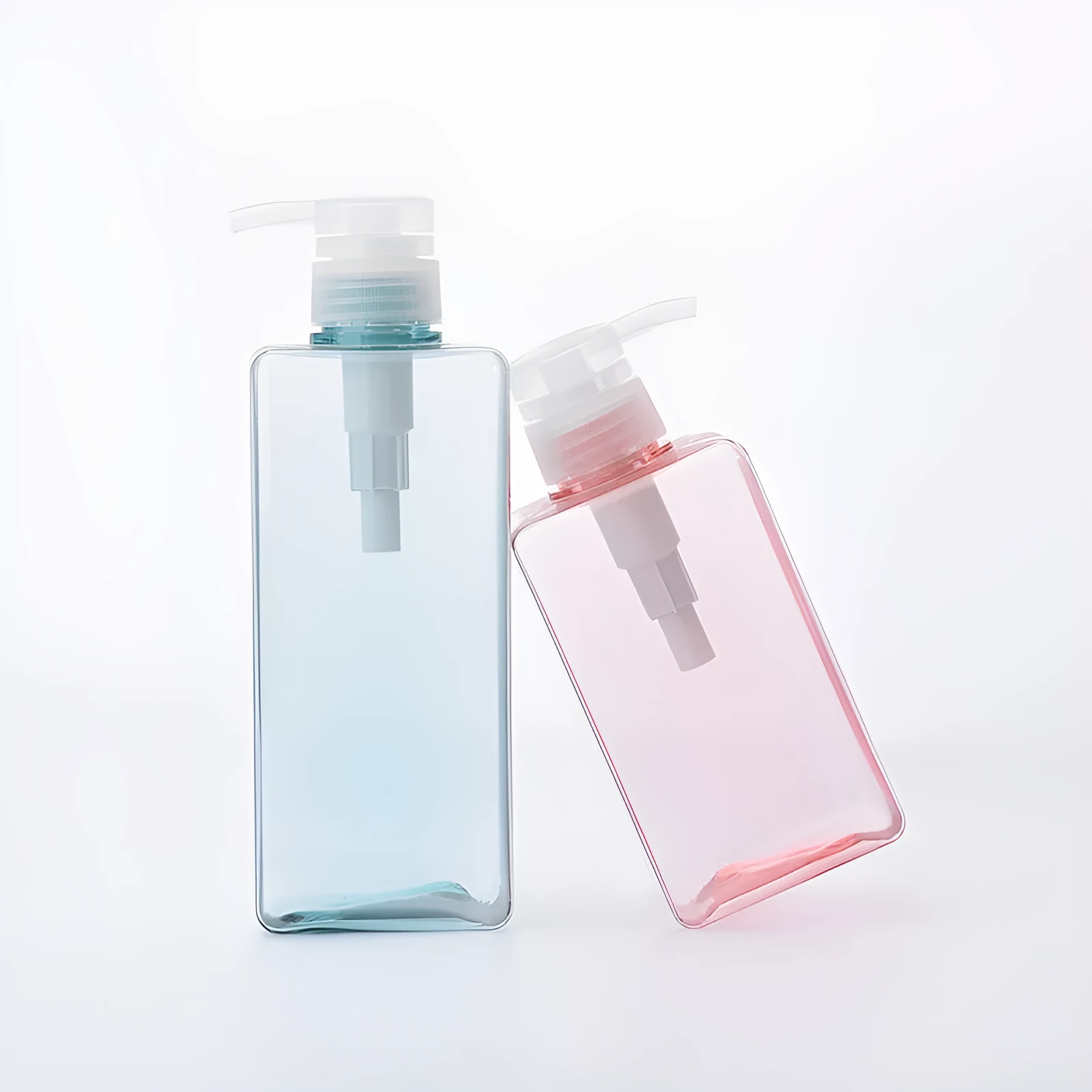 Plastic replacement bottle for hand sanitiser or shampoo in multiple colours and sizes from 100ml to 650ml