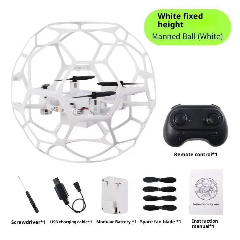 Football hollow cup UAV plastic remote control education toy intelligent suspension black colour