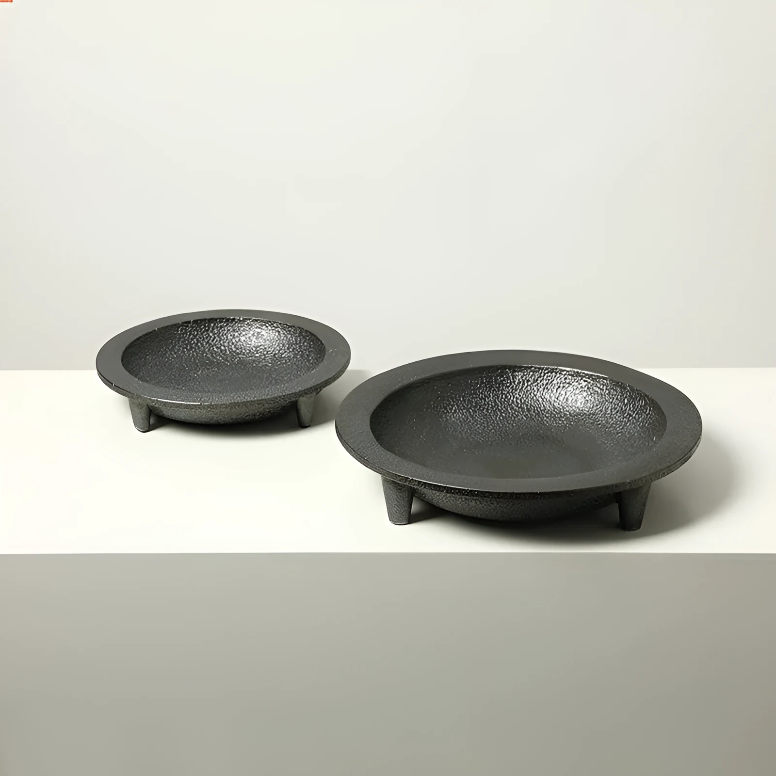 New Chinese style cement fruit plate in large size 32.4 cm wide on a table for home decoration