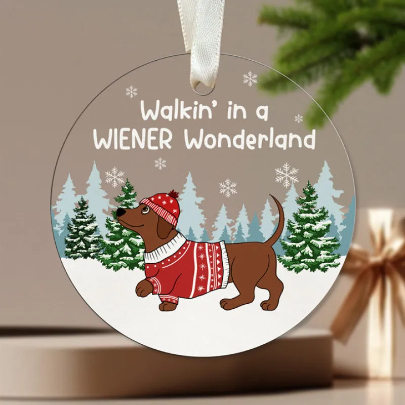 Acrylic Christmas tree pendant in a solid colour, approx. 3-5 cm, with hanging loop