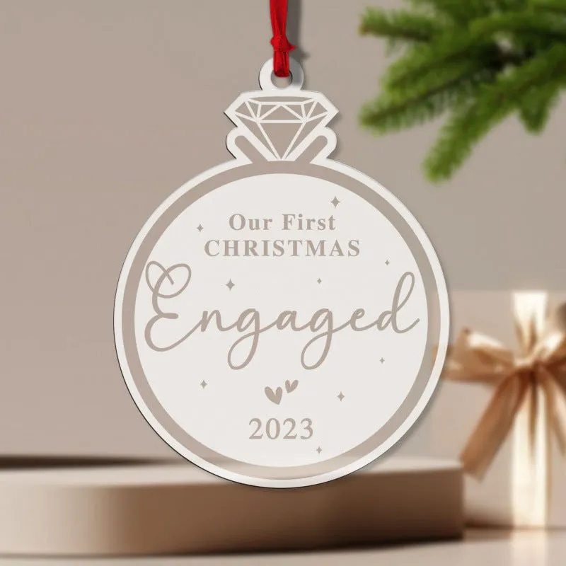 Acrylic Christmas tree pendant in a solid colour, approx. 3-5 cm, with hanging loop