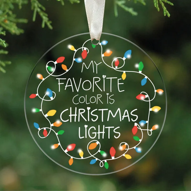 Acrylic Christmas tree pendant in a solid colour, approx. 3-5 cm, with hanging loop