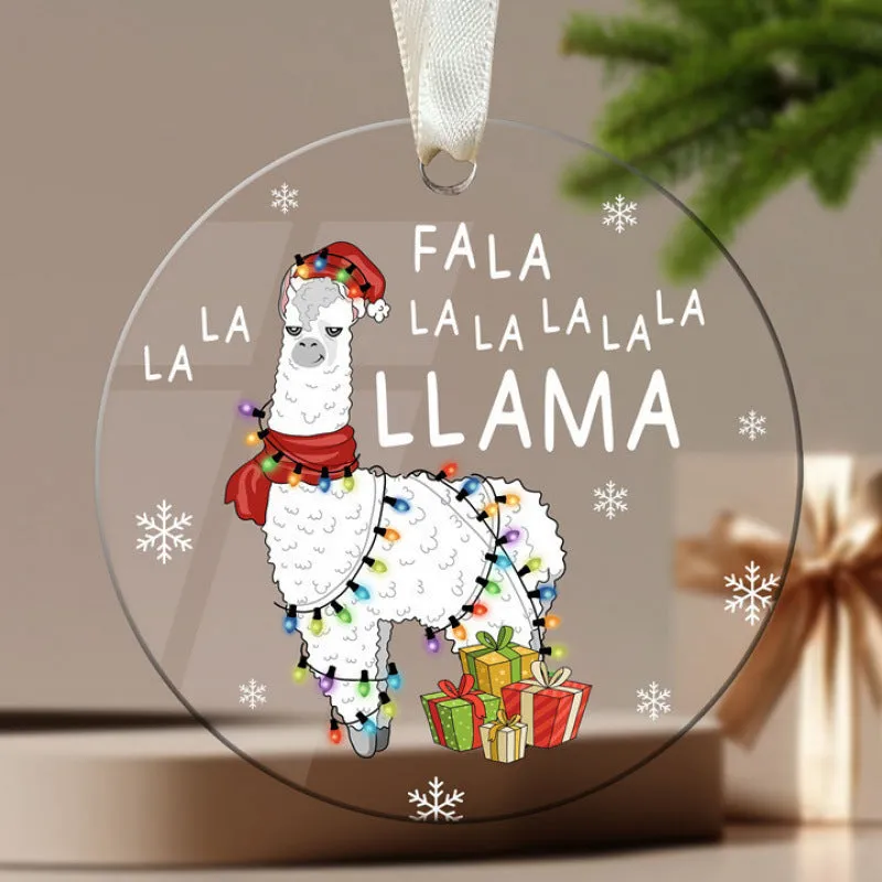 Acrylic Christmas tree pendant in a solid colour, approx. 3-5 cm, with hanging loop
