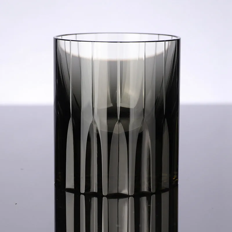 European-style transparent K9 crystal whiskey shot glass with 701-800ml capacity, simple flowering pattern