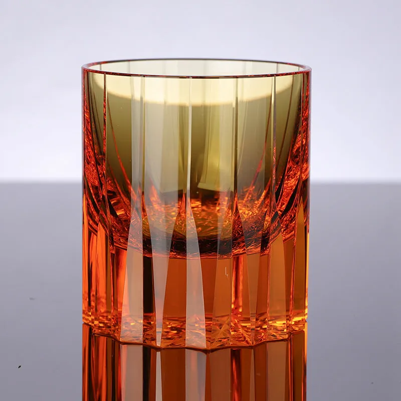 European-style transparent K9 crystal whiskey shot glass with 701-800ml capacity, simple flowering pattern