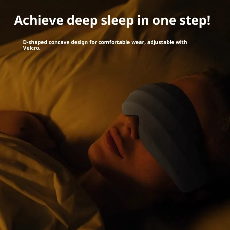 3D three-dimensional shading eye mask in black, made from nylon polyurethane, for sleep or eye fatigue relief