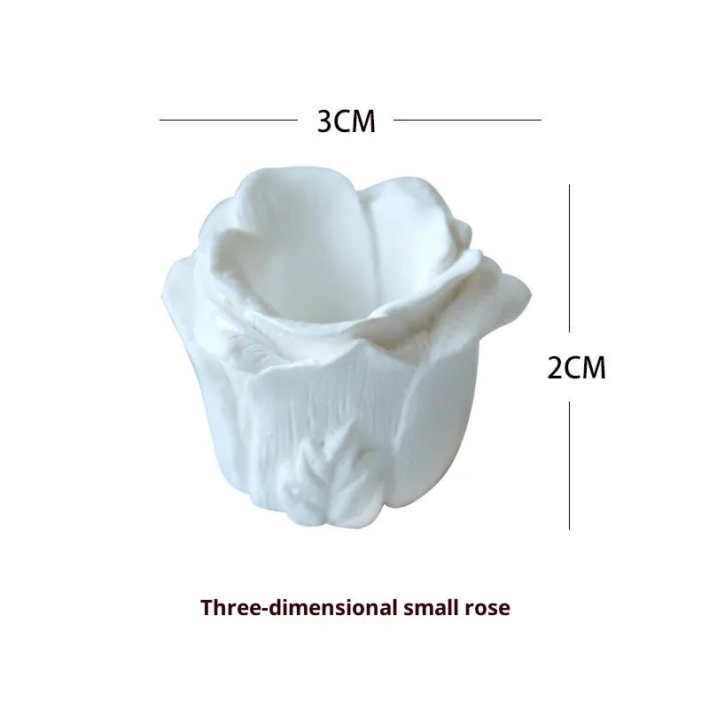 White plaster retro jewellery display stand with three layers, neutral background for necklace display