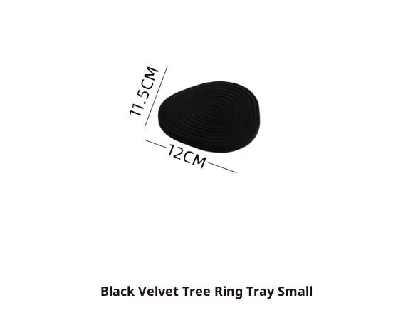 Flannel tree wheel jewellery display stand with rotating design, small size 12x11.5cm, black colour