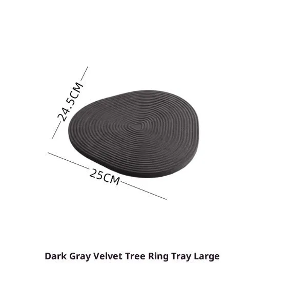 Flannel tree wheel jewellery display stand with rotating design, small size 12x11.5cm, black colour