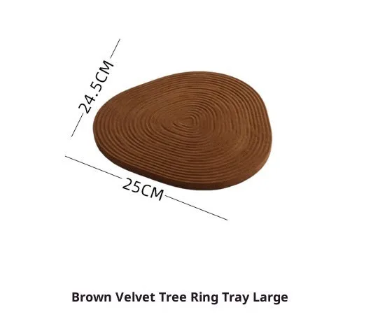 Flannel tree wheel jewellery display stand with rotating design, small size 12x11.5cm, black colour