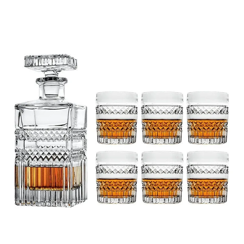 European-style crystal glass white wine glass whiskey glass set 320ml clear retro design