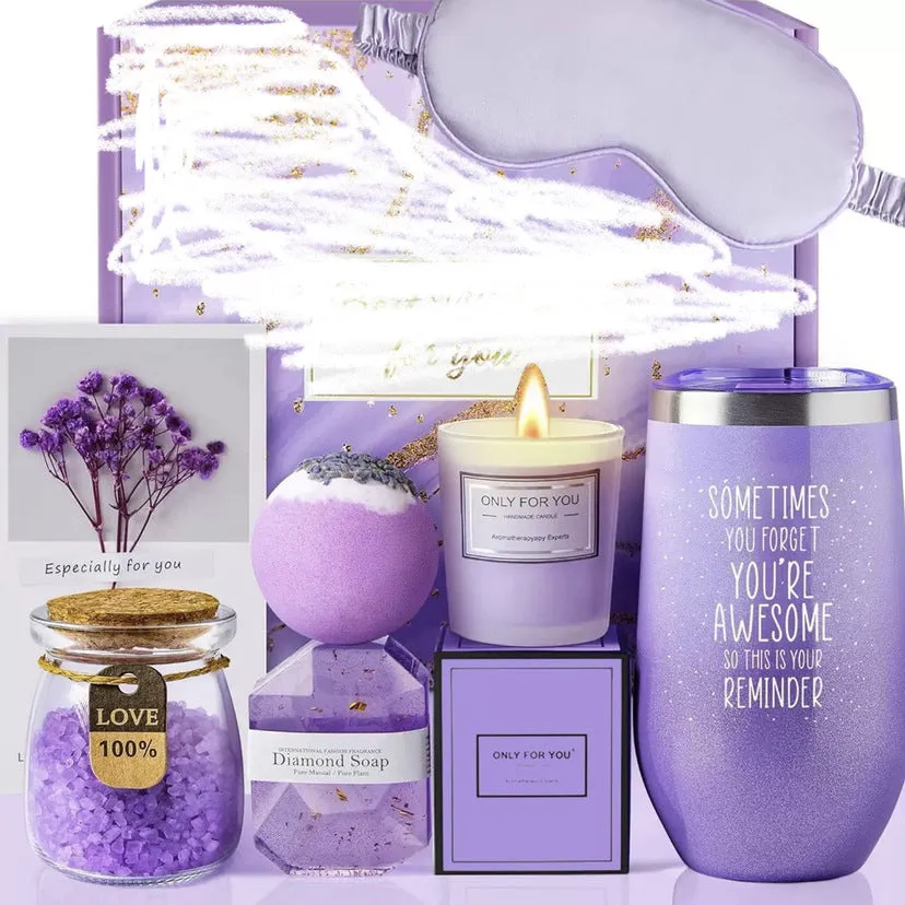 Soy wax aromatherapy candle bath gift set in modern simplicity style with multiple colour options