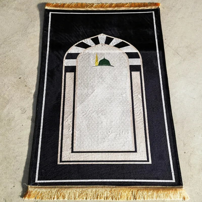 Household square printed thick polyester mat in velvet texture, modern simplicity style, multiple colours available