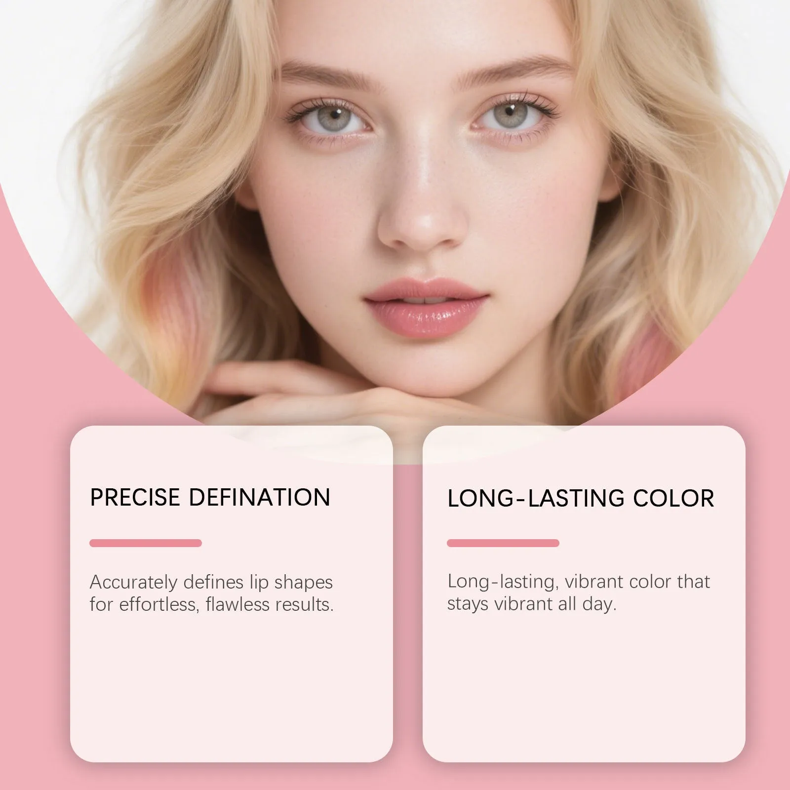 Colour rendering lip liner in Bean Pink shade with packaging dimensions 2x1.5x14.5 cm