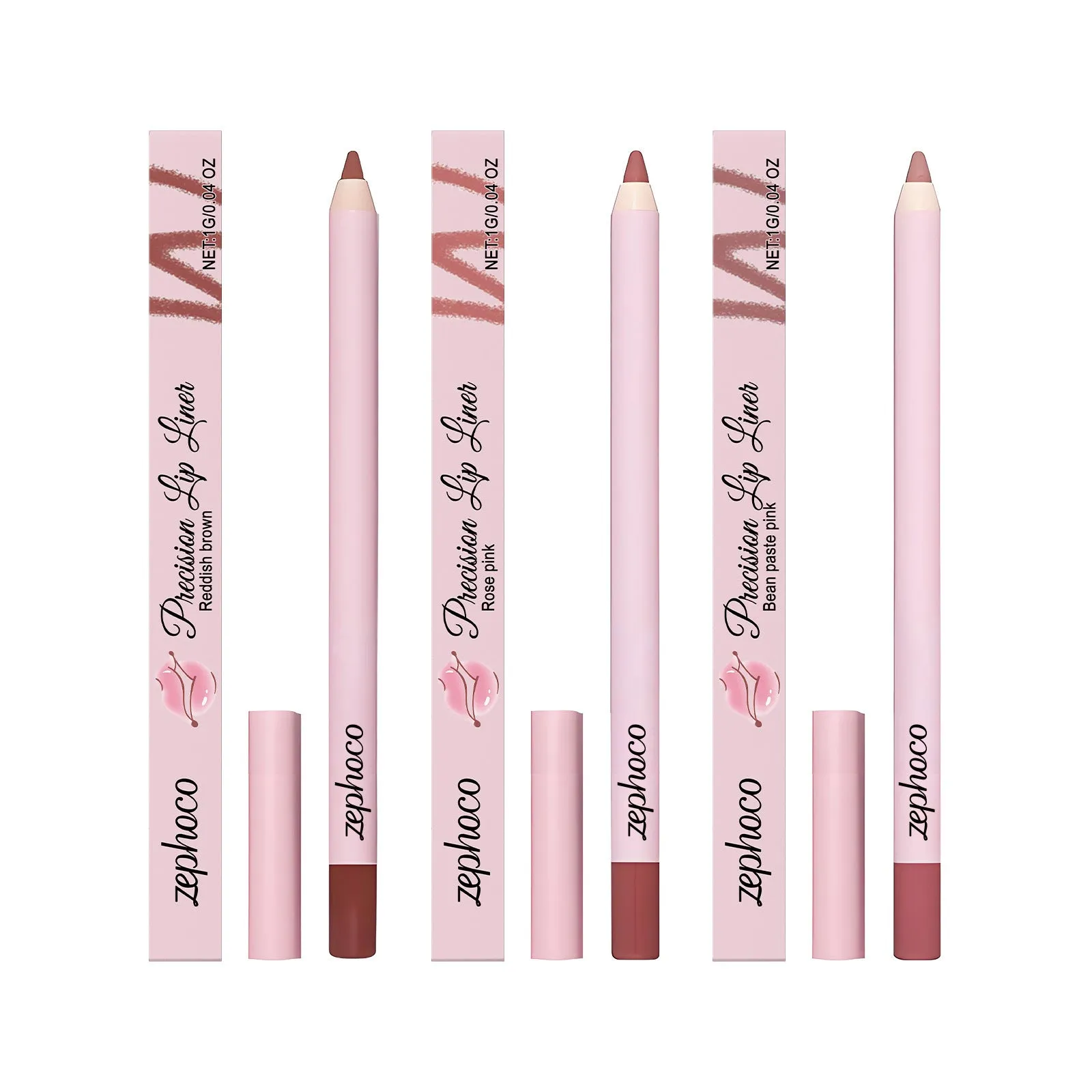 Colour rendering lip liner in Bean Pink shade with packaging dimensions 2x1.5x14.5 cm