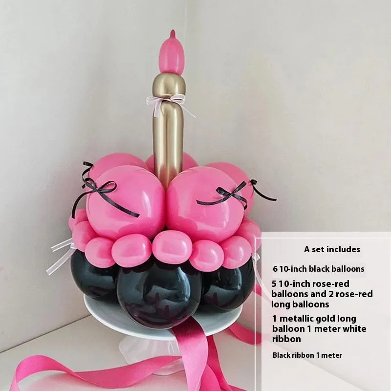 DIY balloon bouquet decoration set for cake toppers and party centrepieces in round shape