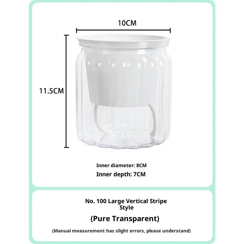 Self-absorbent transparent plastic resin hydroponic flowerpot for small green plants and succulents