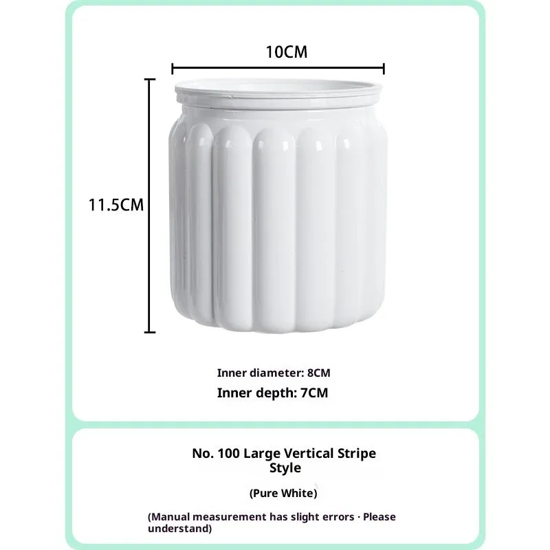 Self-absorbent transparent plastic resin hydroponic flowerpot for small green plants and succulents