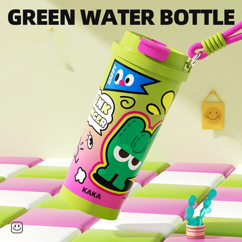 Creative design vacuum cup with stainless steel construction and 500ml capacity showing colour options