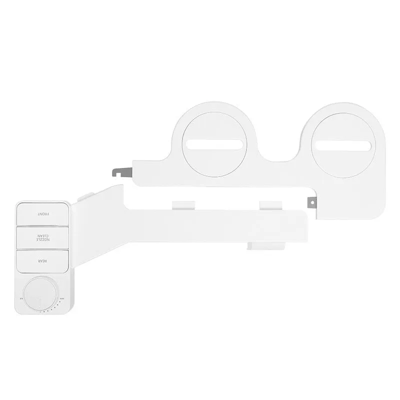 Pure white non-electric button wash rinser tool with detachable nozzle and copper fittings for shower installation.