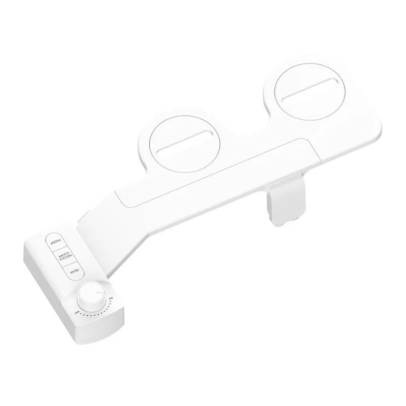 Pure white non-electric button wash rinser tool with detachable nozzle and copper fittings for shower installation.