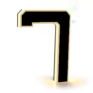 Waterproof self-luminous acrylic LED house number DIY ornament accessory in electroplated finish