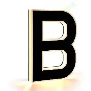 Waterproof self-luminous acrylic LED house number DIY ornament accessory in electroplated finish