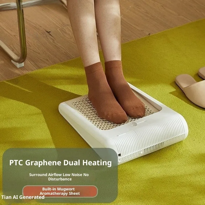 Smart Frog USB foot warmer and shoe dryer in warm white colour with mechanical button