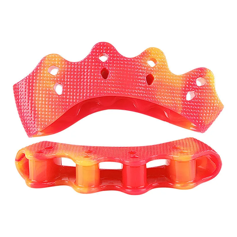 Five-hole toe separator in gradient colour made from soft SEBS material for valgus correction