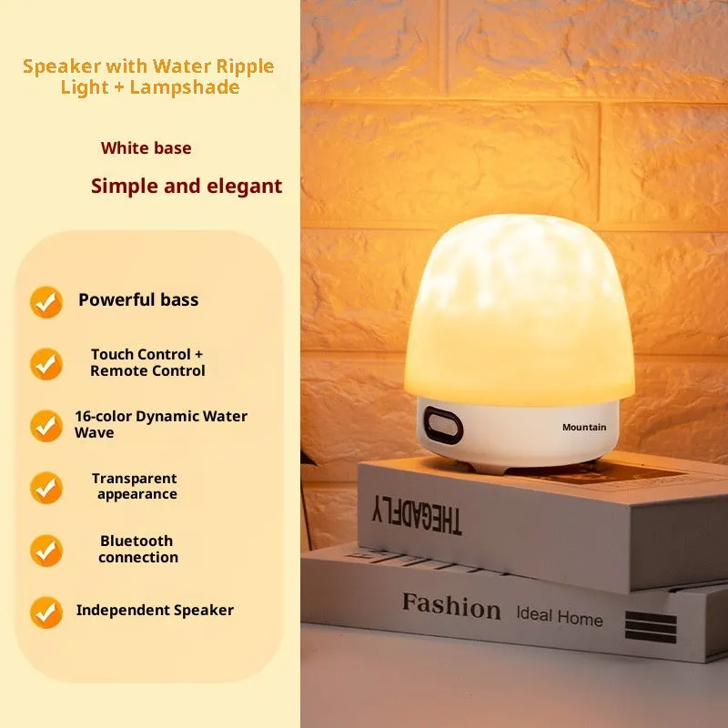 New Water Ripple smart Bluetooth stereo bedside lamp with 16-colour light and touch control in geometric shape