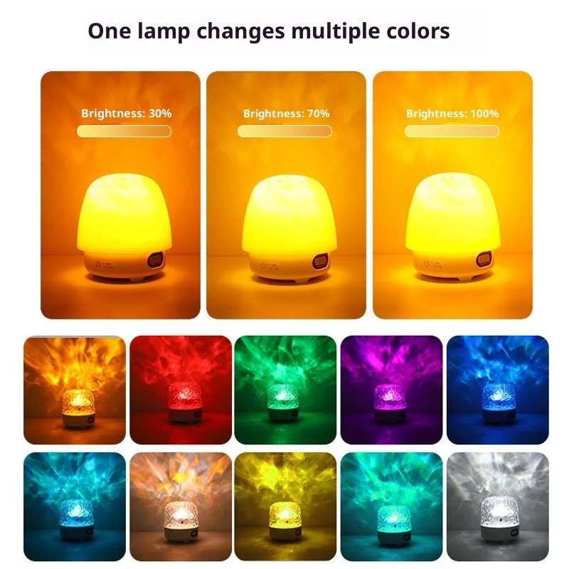 New Water Ripple smart Bluetooth stereo bedside lamp with 16-colour light and touch control in geometric shape