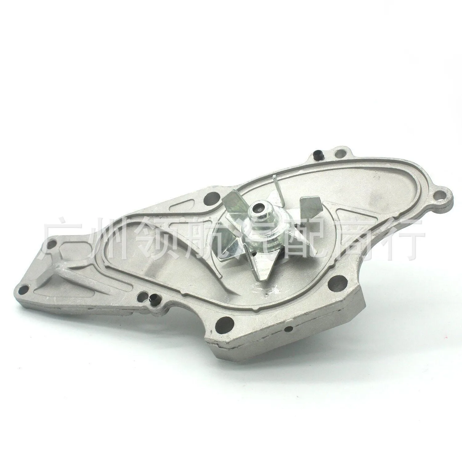 Metal automotive belt and water pump assembly measuring 28mm x 18mm x 16mm