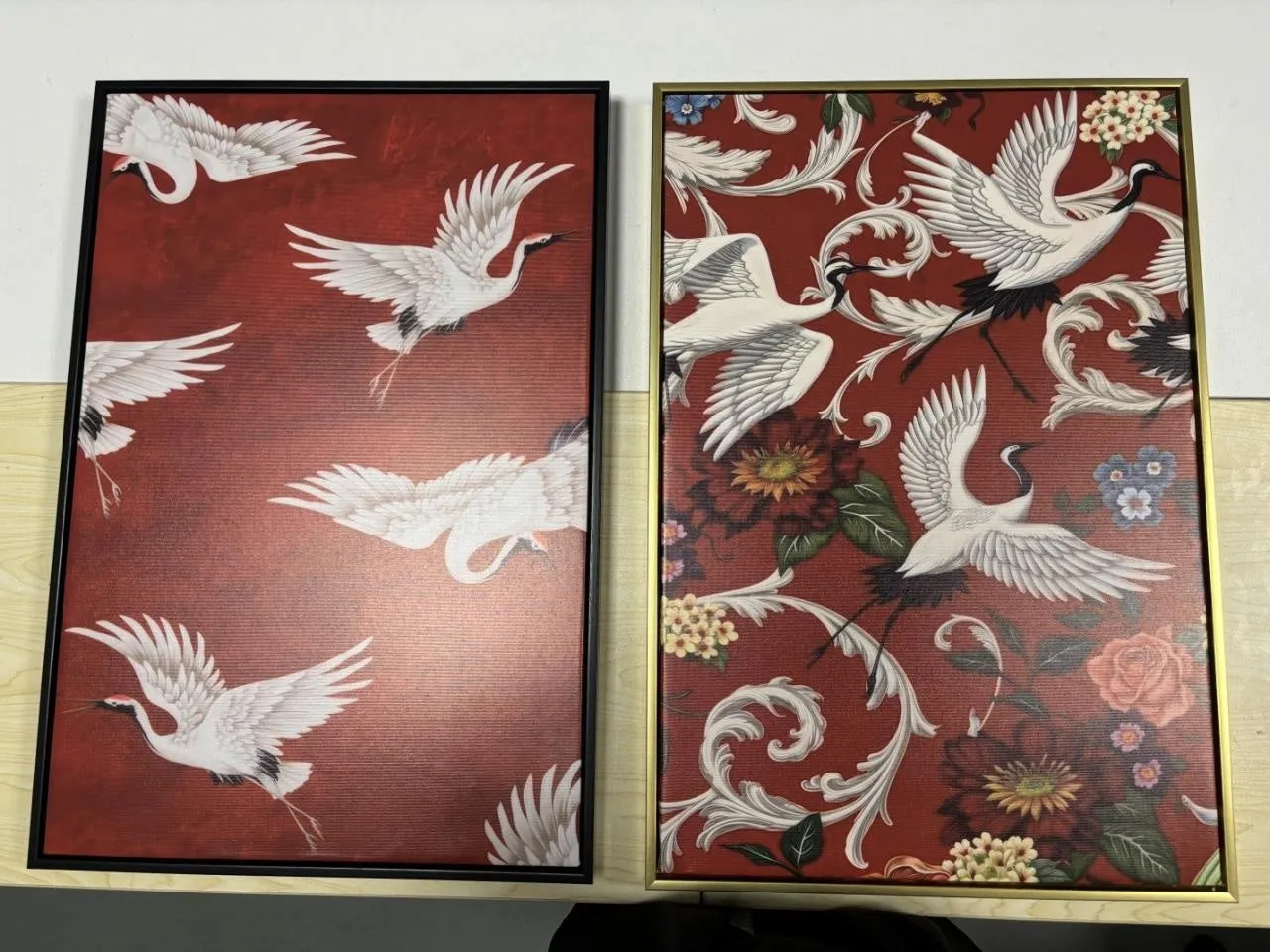 Canvas painting wall art with PS frame, plane image format, multiple sizes from 20x20cm to 90x90cm