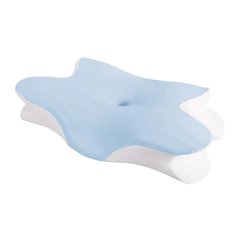 Dedicated Sleep Home slow rebound memory foam contour neck pillow in budding green colour, 62x42x11x13cm