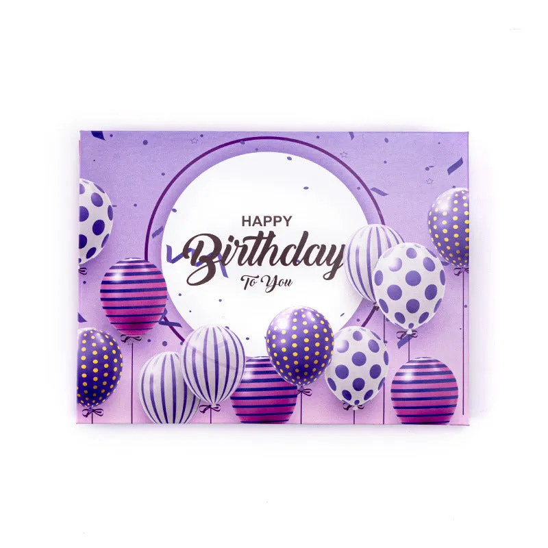 3D cake greeting card with Chinese ink style artwork showing manual folding and light music theme